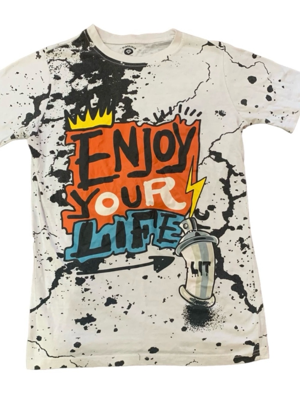BlackJack Sz S Men Graphic Tee CrewNeck